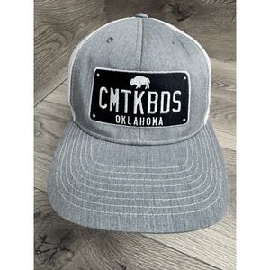 CM Truck Beds Oklahoma Mesh Snapback Hat Cap Buffalo Grey